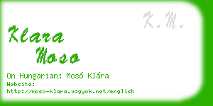 klara moso business card